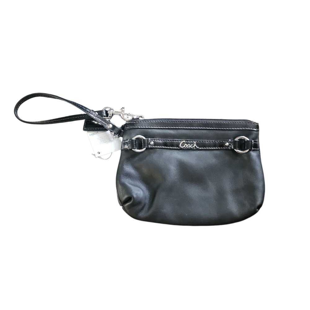 COACH | Black Logo Wristlet